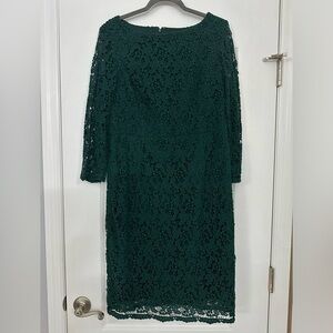 Talbots pine green dress